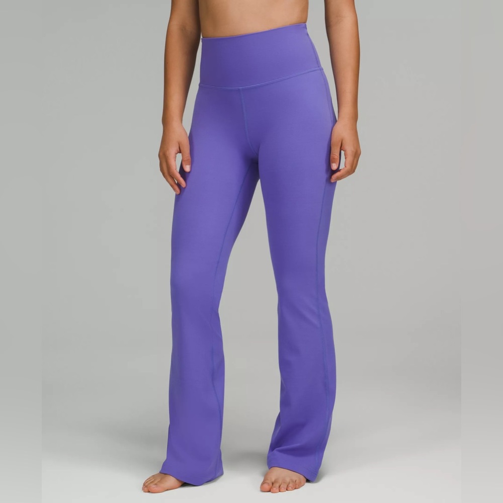 Lululemon Groove Super-High-Rise Flared Pant Nulu, Charged Indigo, 12